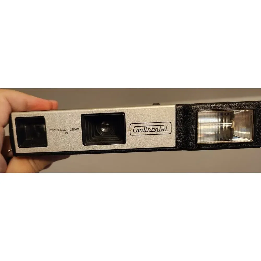 70's Continental ElectroFlash 555 Retro 110 film camera Original box & Manual